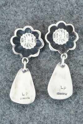 White Buffalo & Sterling Silver Earrings - Lyle Piaso