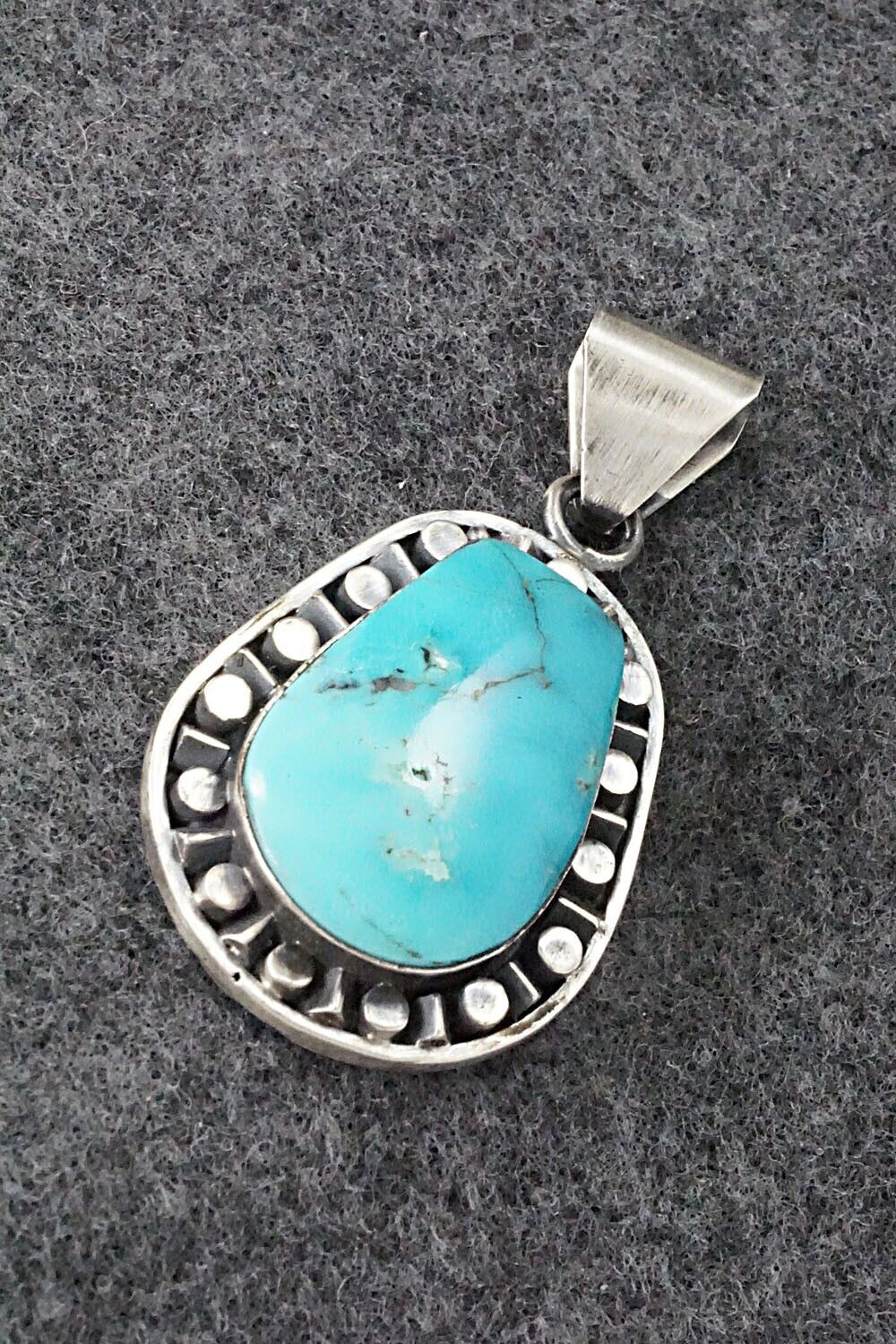Turquoise and Sterling Silver Pendant - Sharon McCarthy