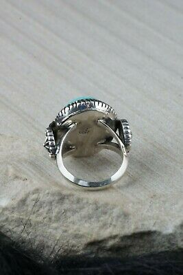 Navajo Turquoise and Sterling Silver Ring - Roberta Begay - Size 8.25 - High Lonesome Trading