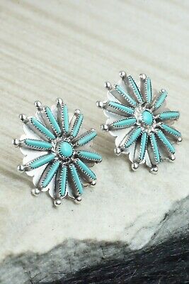 Turquoise & Silver Earrings - Samantha Waatsa