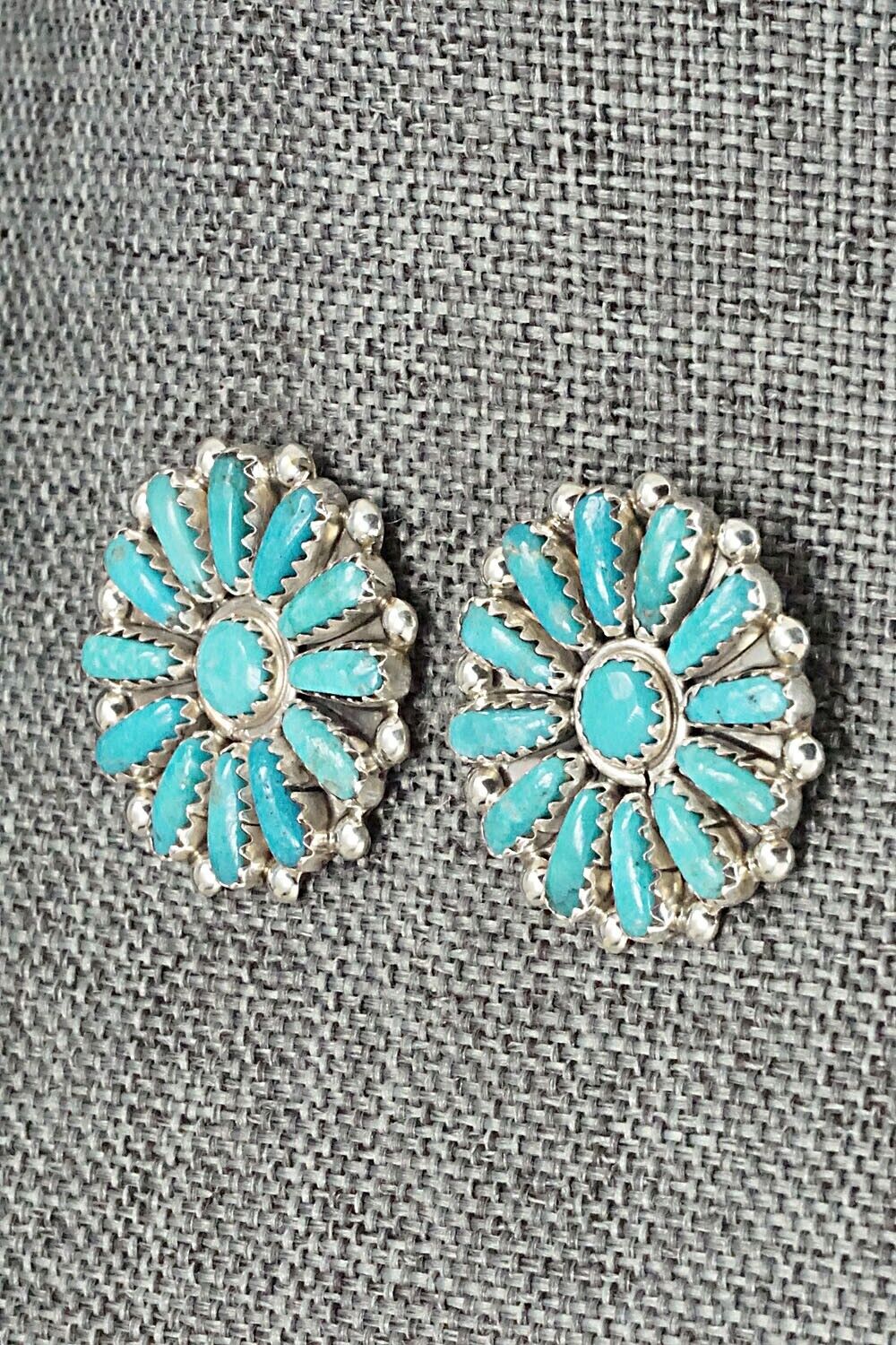 Turquoise & Sterling Silver Earrings - Philena Byjoe