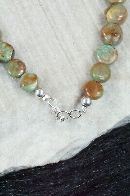 Turquoise, Coral & Sterling Silver Necklace - Navajo