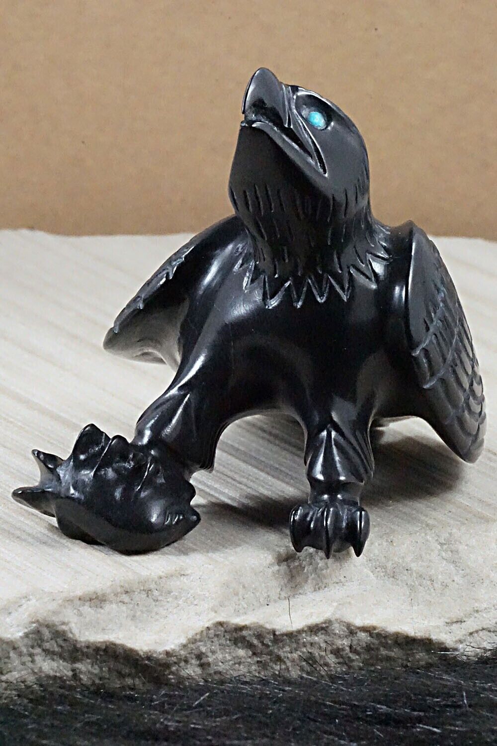 Eagle Zuni Fetish Carving - Albert Eustace