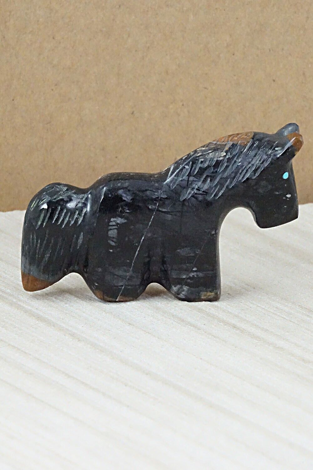 Horse Zuni Fetish Carving - Rodney Laiwakete