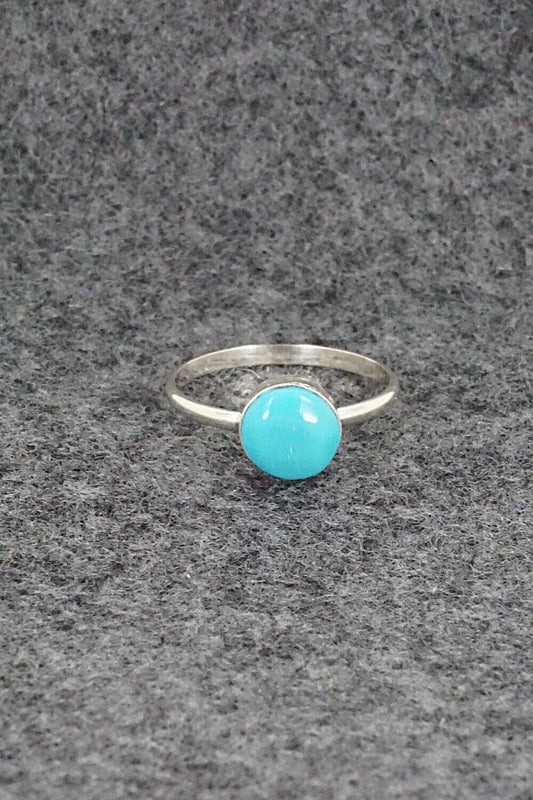 Turquoise & Sterling Silver Ring - Trista Slow - Size 4.25