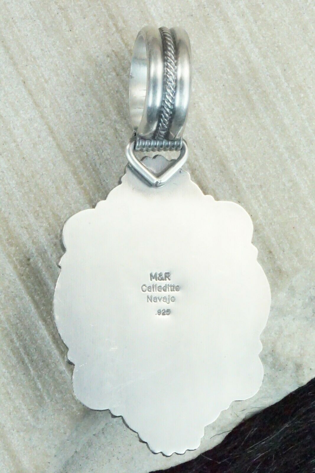 Turquoise and Sterling Silver Pendant - Michael Calladitto
