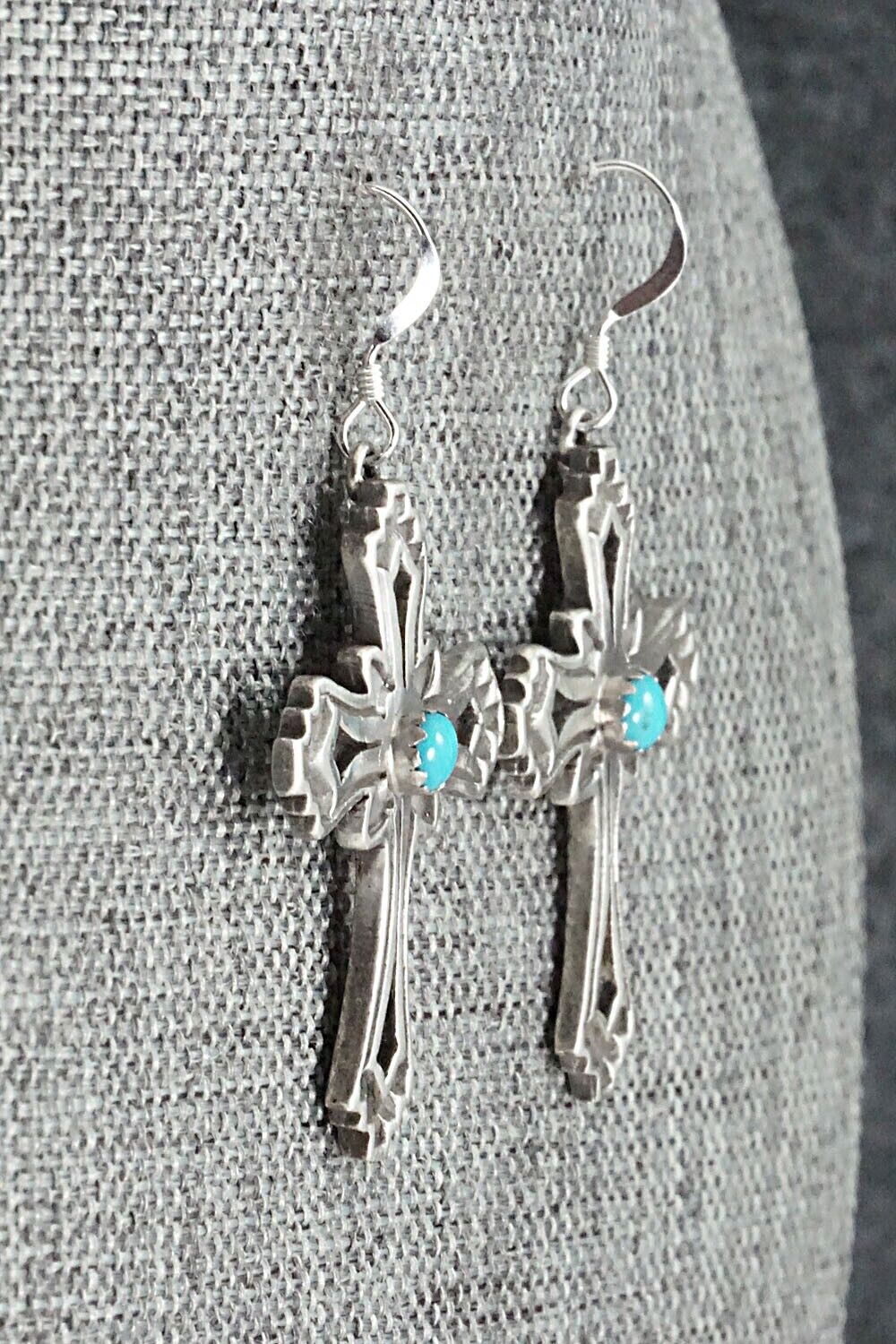 Turquoise & Sterling Silver Earrings - Louise Joe