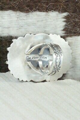 Turquoise & Sterling Silver Ring - Tom Lewis - Size 8.5