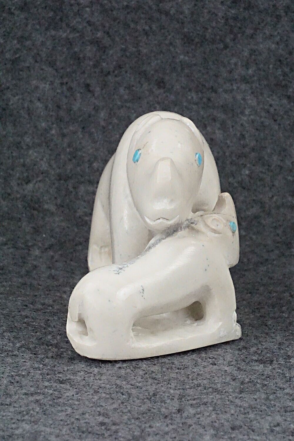 Rhino Zuni Fetish Carving - Carlton Kaamasee