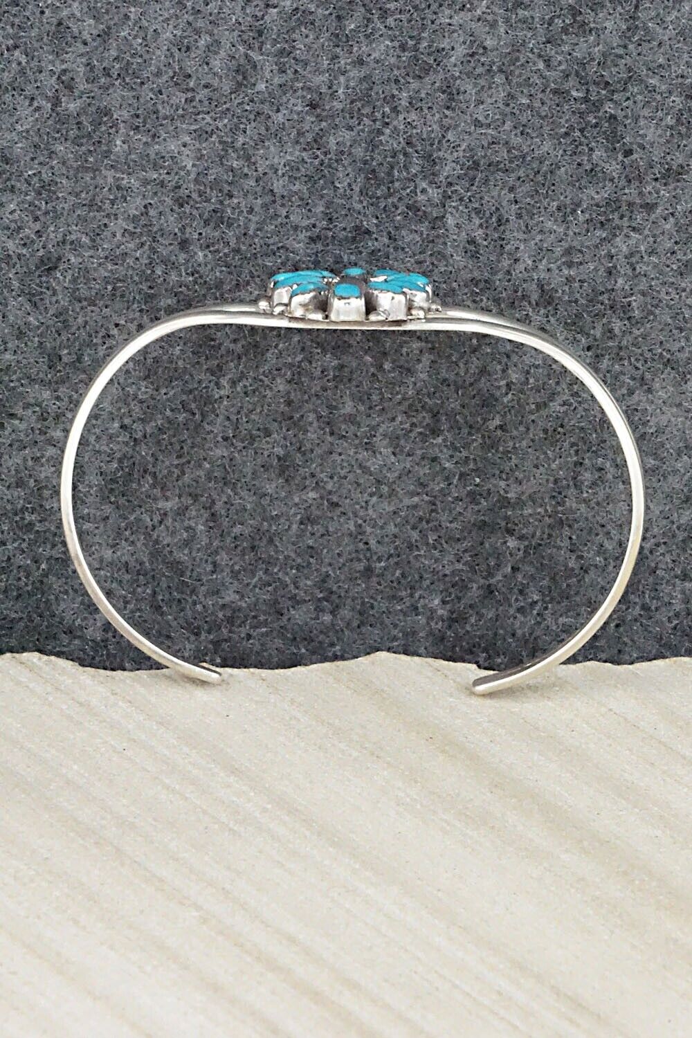 Turquoise & Sterling Silver Bracelet - MaryAnn Chavez