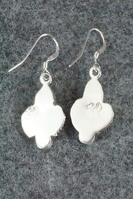 Spiny Oyster, Turquoise & Sterling Silver Earrings - Adelarae Yazzie