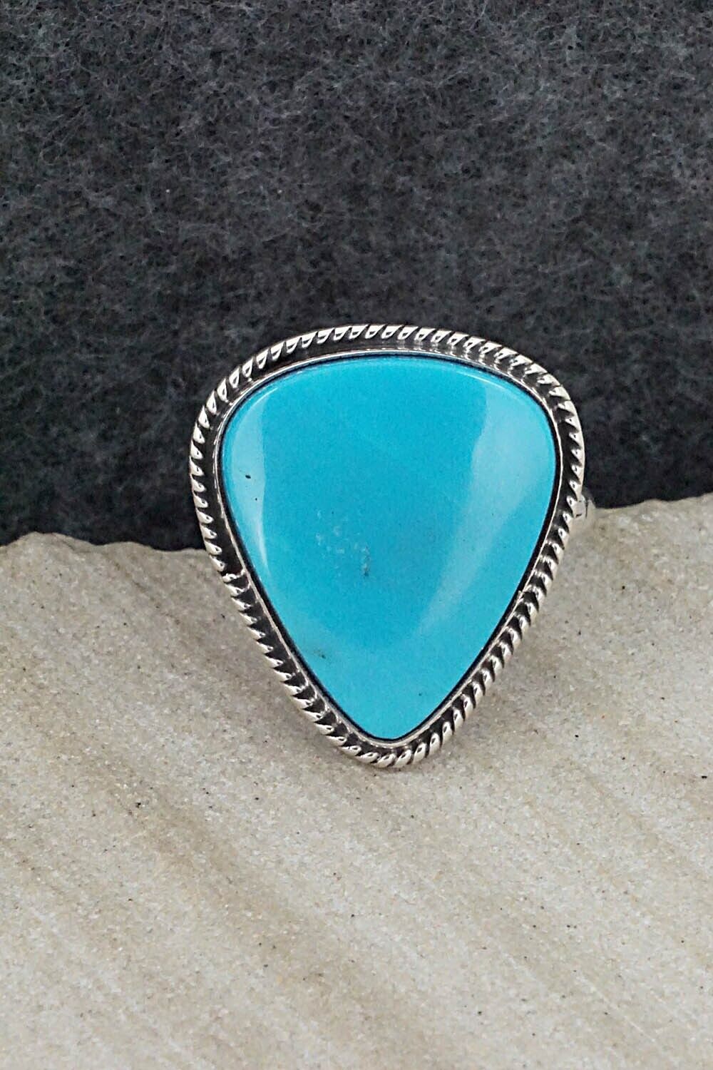 Turquoise & Sterling Silver Ring - Alice Rose Saunders - Size 7