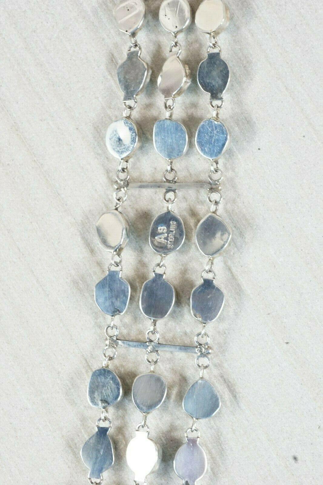 Navajo Turquoise and Sterling Silver Bracelet - Anthony Skeets - High Lonesome Trading