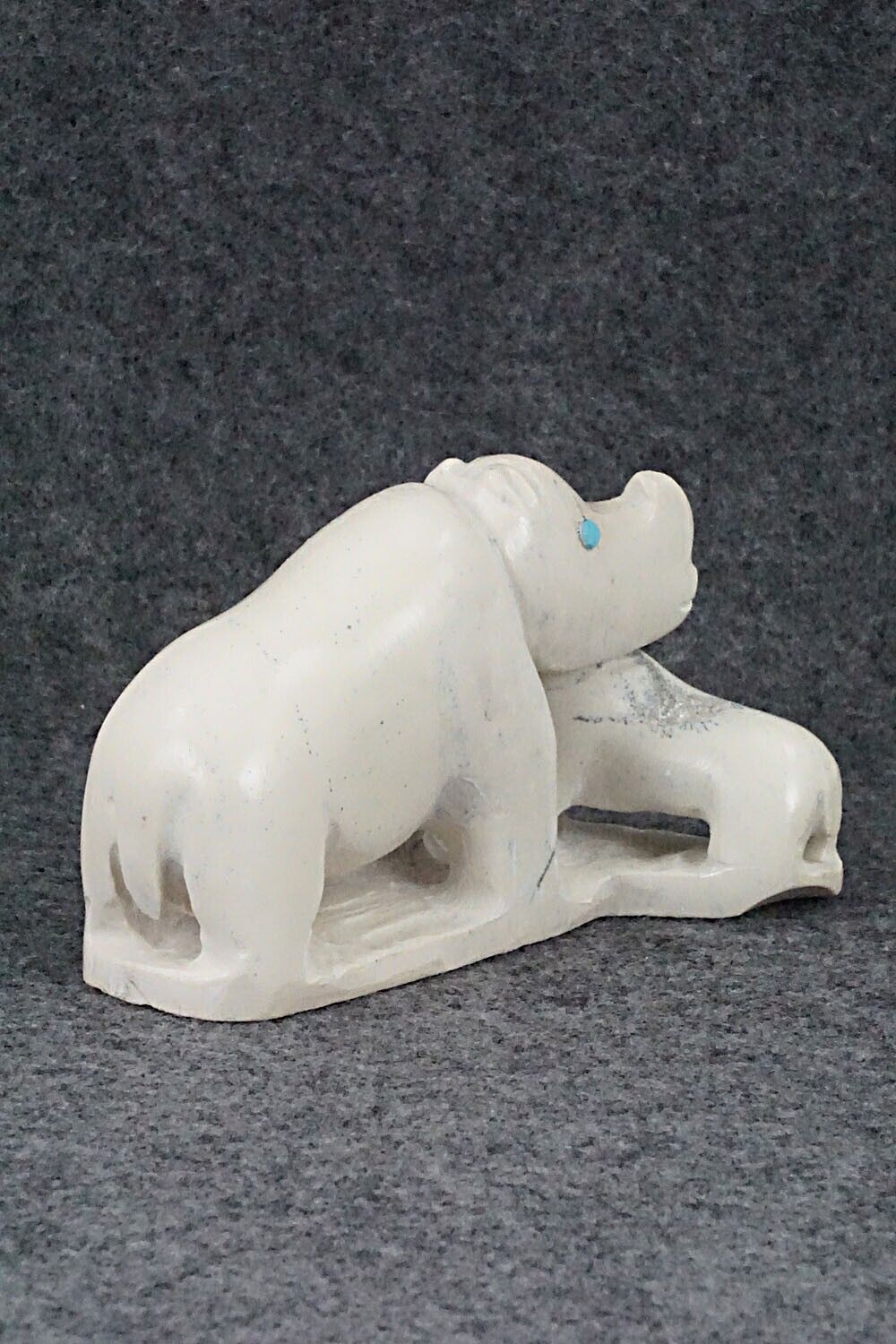 Rhino Zuni Fetish Carving - Carlton Kaamasee