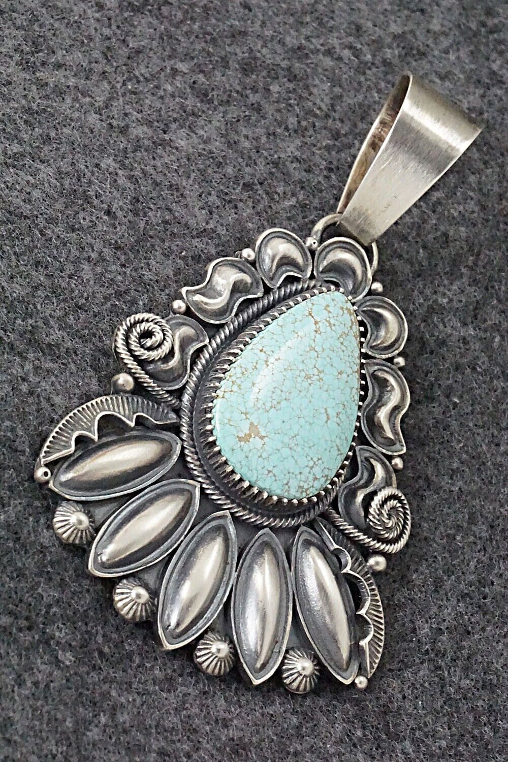 Turquoise and Sterling Silver Pendant - Derrick Gordon
