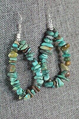 Navajo Turquoise and Sterling Silver Earrings - Native American