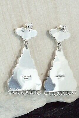 Spiny Oyster and Sterling Silver Earrings - Renelle Perry
