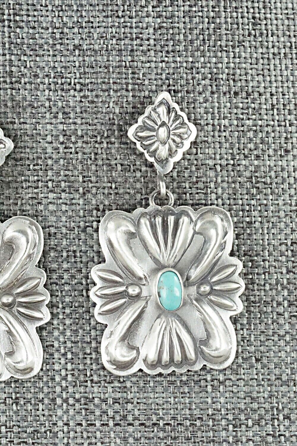 Turquoise & Sterling Silver Earrings - Terry Charlie