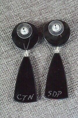 Multi Stone Inlay & Sterling Silver Earrings - Chris T. Nieto - Santo Domingo