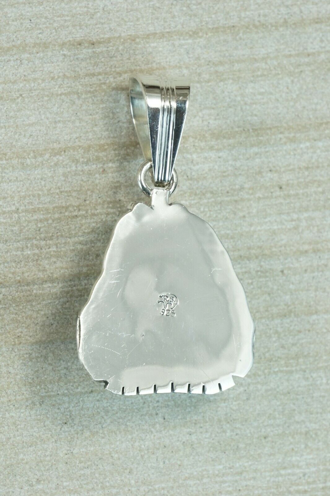 Navajo Turquoise & Sterling Silver Pendant - Samuel Yellowhair