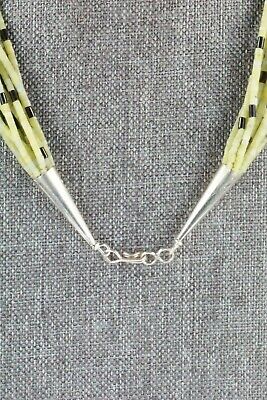 Shell, Jet & Sterling Silver Necklace - Ramona Bird