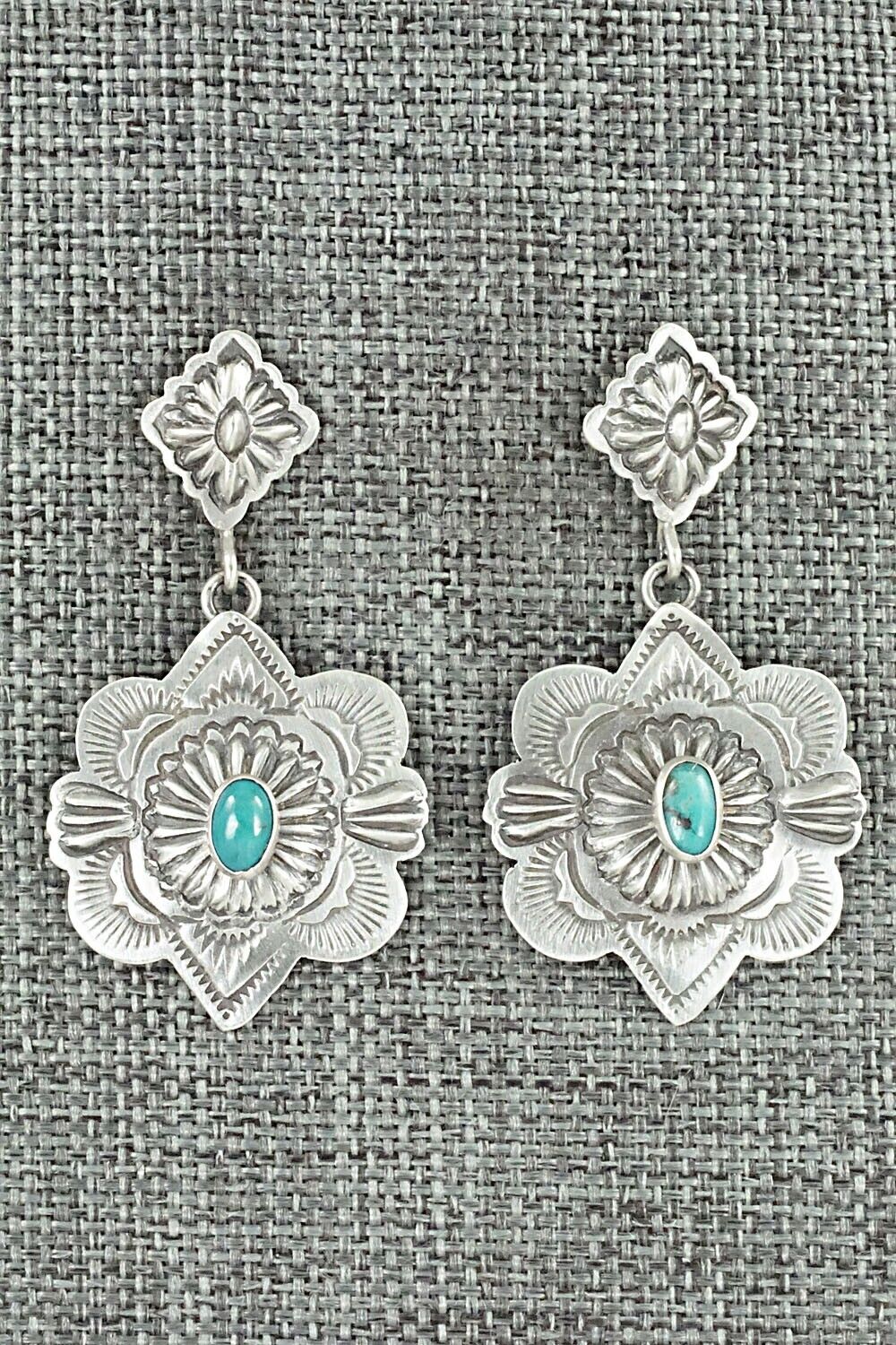 Turquoise & Sterling Silver Earrings - Terry Charlie