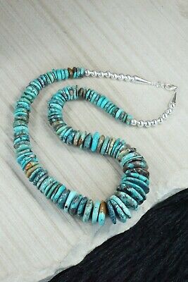 Turquoise & Sterling Silver Necklace - Navajo