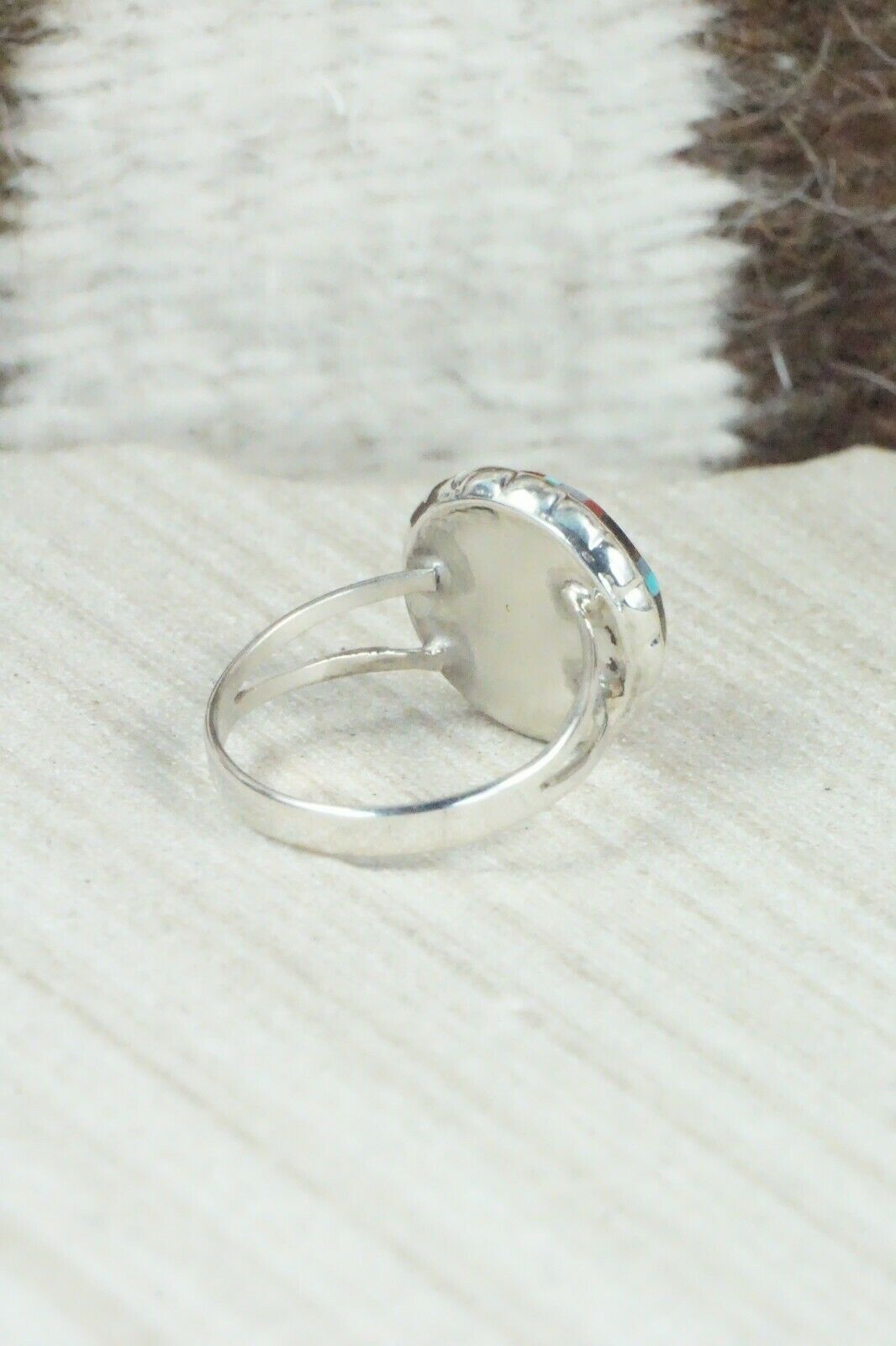 Multi Stone & Sterling Silver Ring - Ruddell Lonjose - Size 7.25