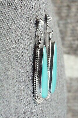 Turquoise & Sterling Silver Earrings - Verley Betone