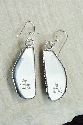 Turquoise & Sterling Silver Earrings - Alvin Joe