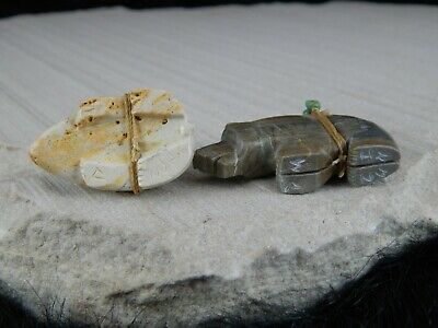 Bear & Badger Zuni Fetish Carving - Douglas Martza - High Lonesome Trading