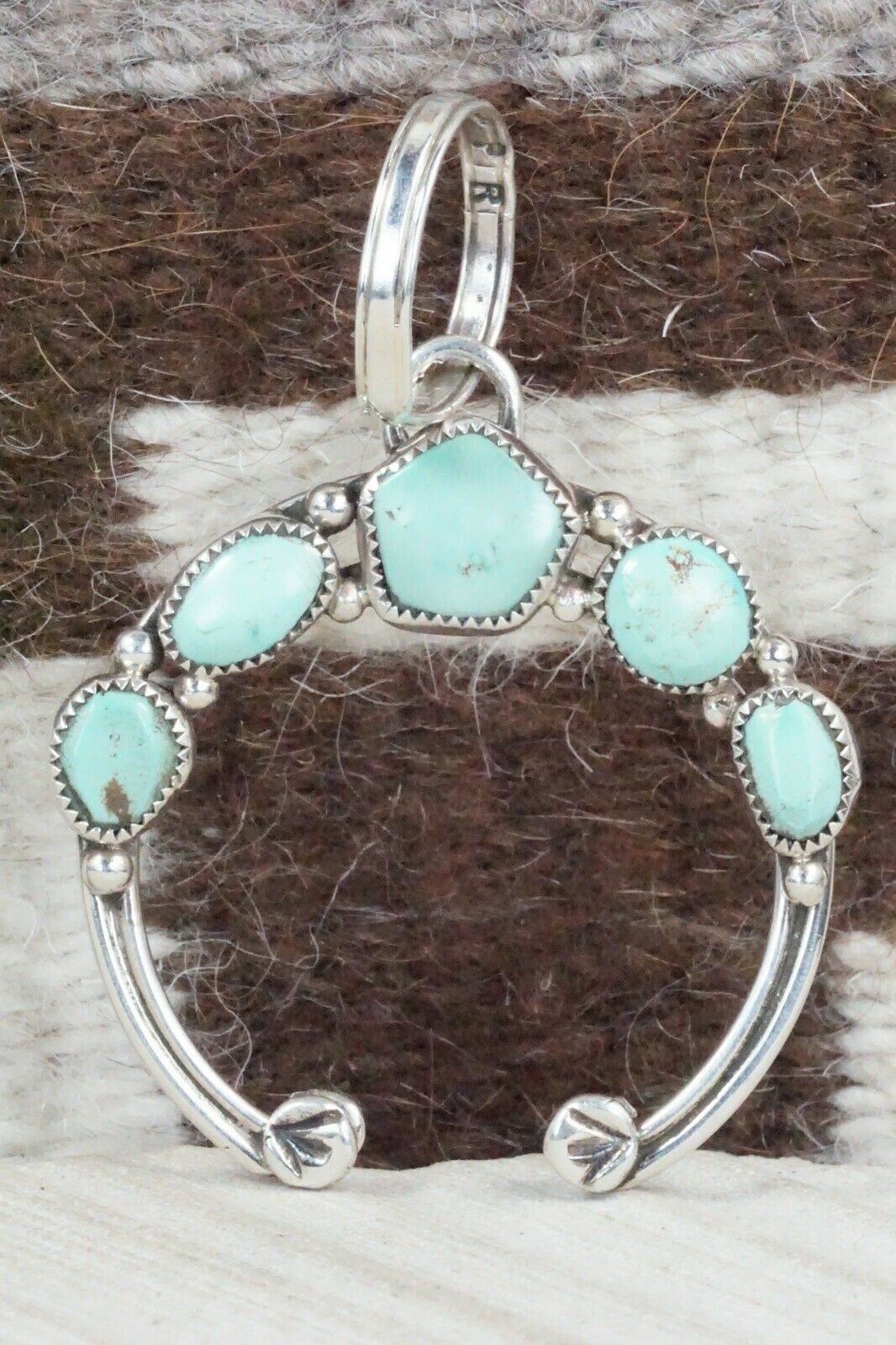 Turquoise and Sterling Silver Naja Pendant - Pricilla Reeder