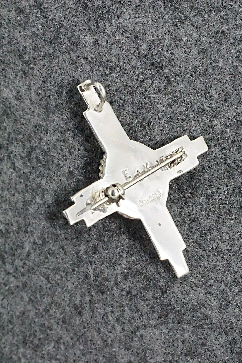 Multi Stone & Sterling Silver Pendant/Pin - Elvira Kiyite