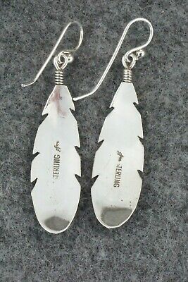 Sterling Silver Feather Earrings - Joe Mace