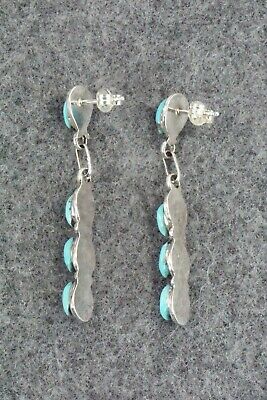 Turquoise & Sterling Silver Earrings - Kenneth Natewa