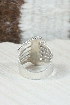 Navajo Turquoise & Sterling Silver Ring - Jeanette Saunders - Size 11.75