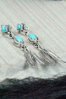 Turquoise & Sterling Silver Earrings - Shania Henio