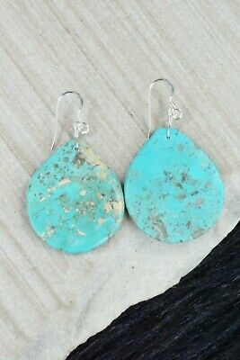 Turquoise & Sterling Silver Earrings - Lupe Lovato