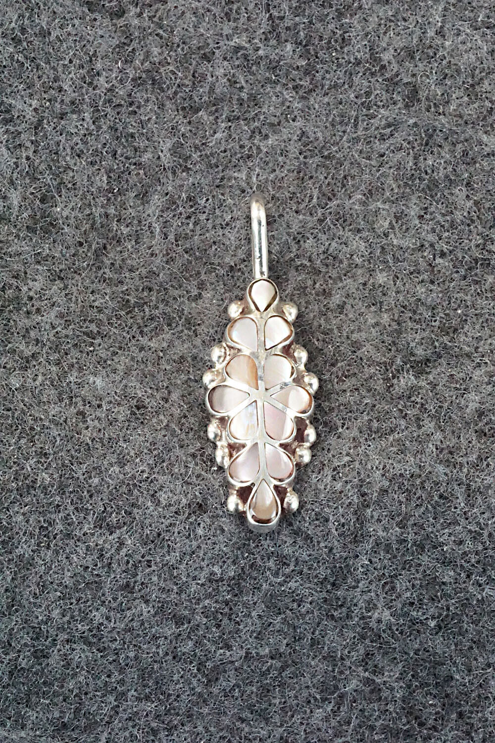 Mother of Pearl & Sterling Silver Inlay Pendant - Bernadette Hattie