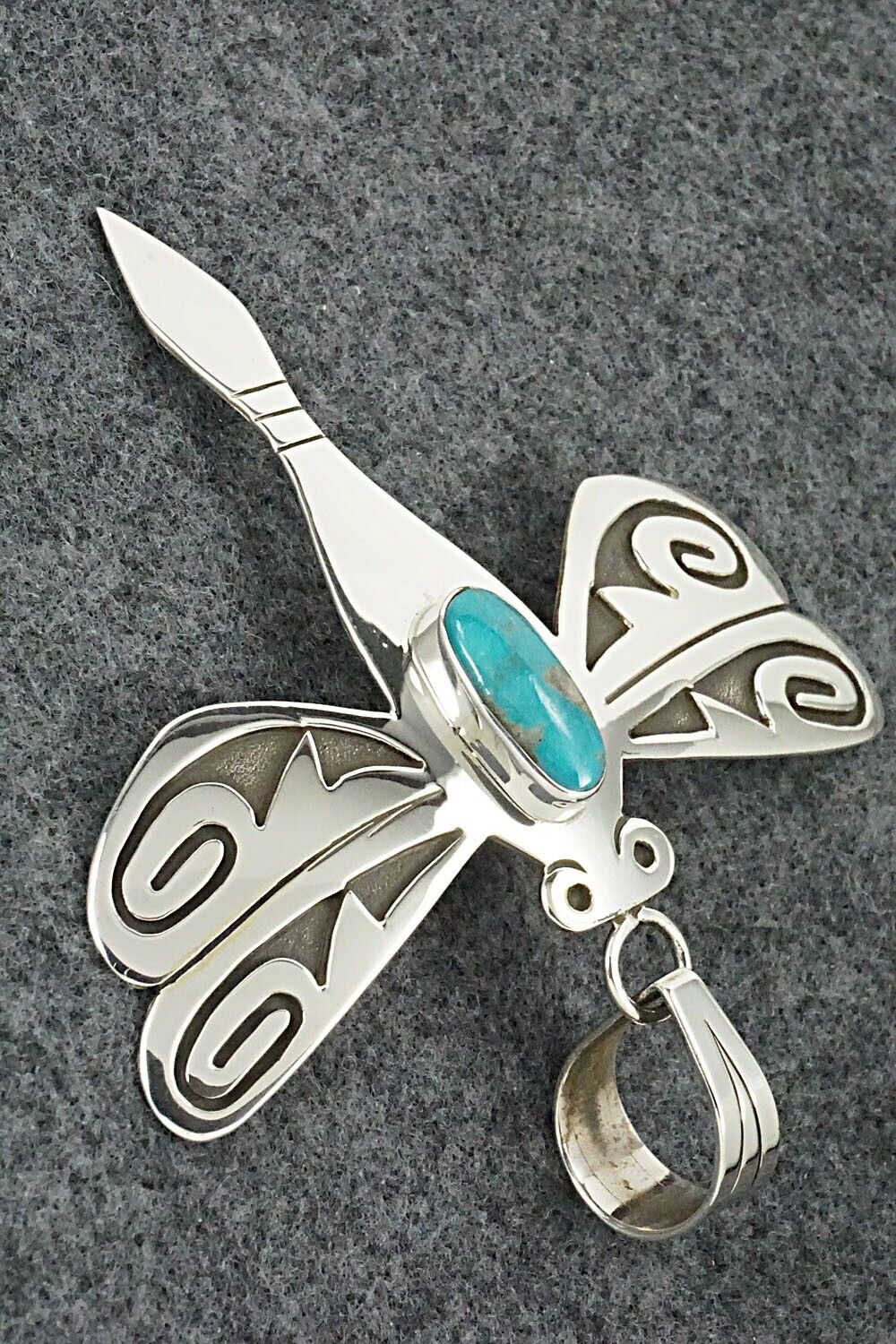 Turquoise & Sterling Silver Pendant - Sonny Gene