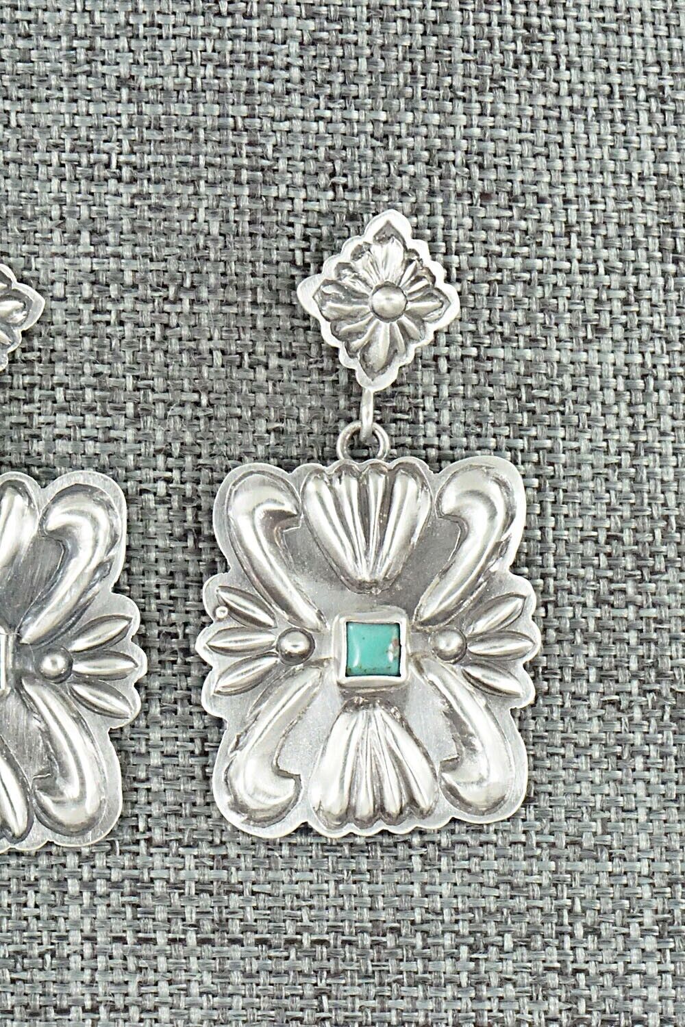 Turquoise & Sterling Silver Earrings - Terry Charlie