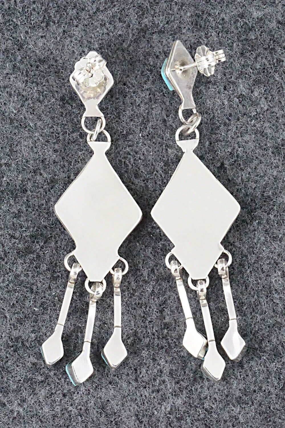 Turquoise & Sterling Silver Earrings - Priscilla Chavez