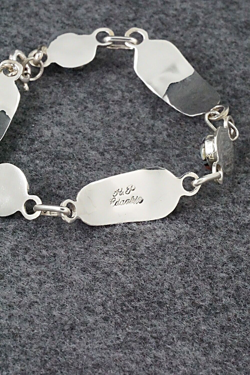 Multi Stone & Sterling Silver Link Bracelet - Patty Edaakie