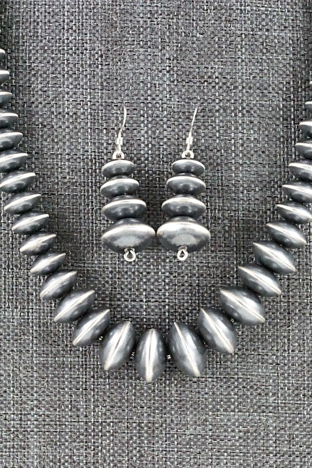 Navajo Pearl Sterling Silver Necklace Set - Preston Haley