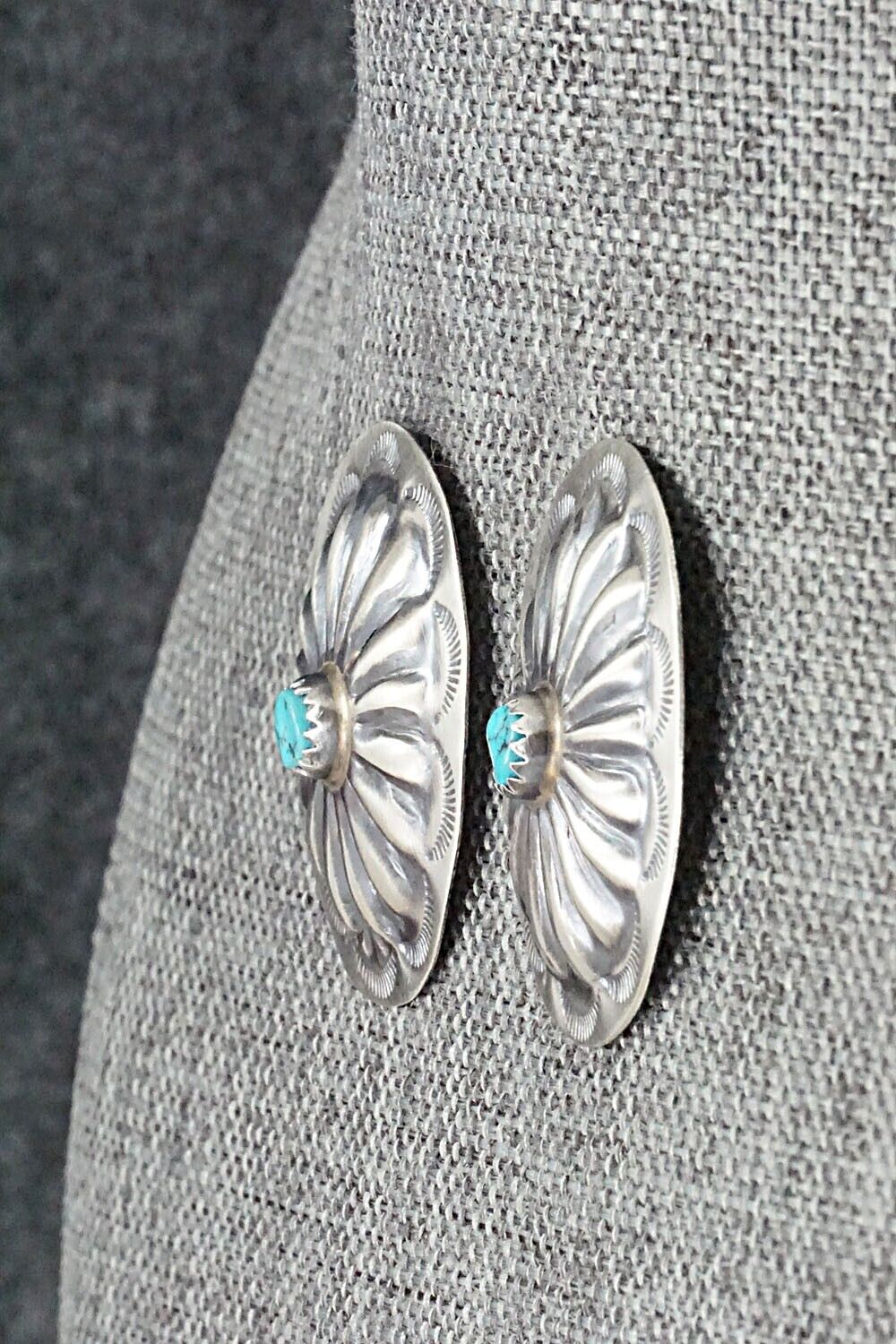 Turquoise & Sterling Silver Earrings - Joan Begay
