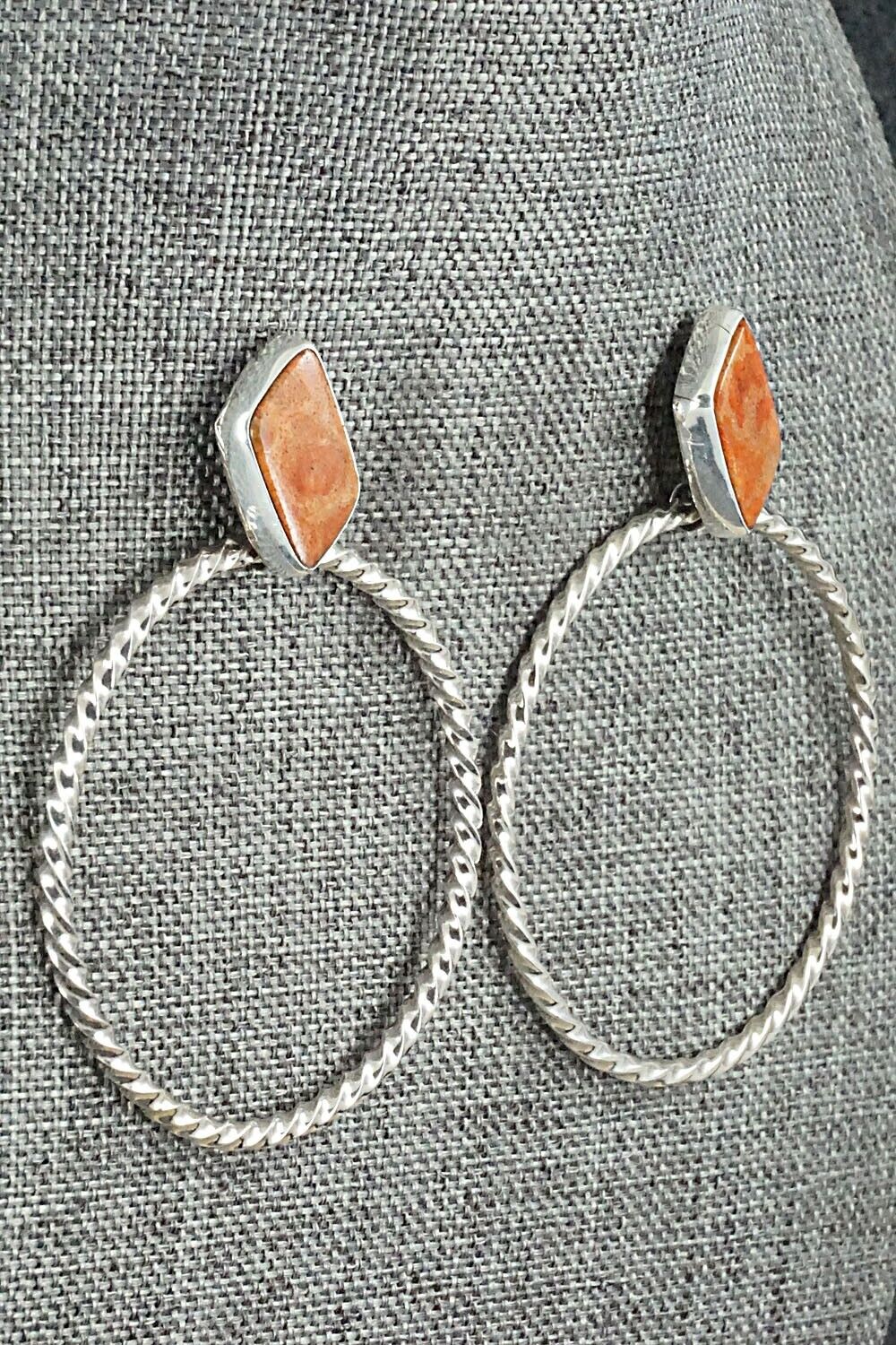 Sponge Coral & Sterling Silver Earrings - Annie Spencer