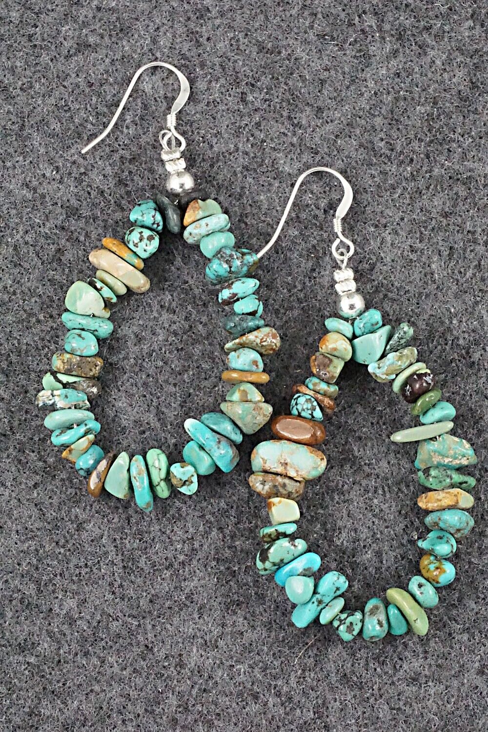 Turquoise & Sterling Silver Earrings - Doreen Jake