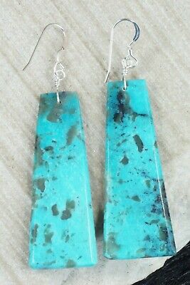 Turquoise & Sterling Silver Earrings - Lupe Lovato