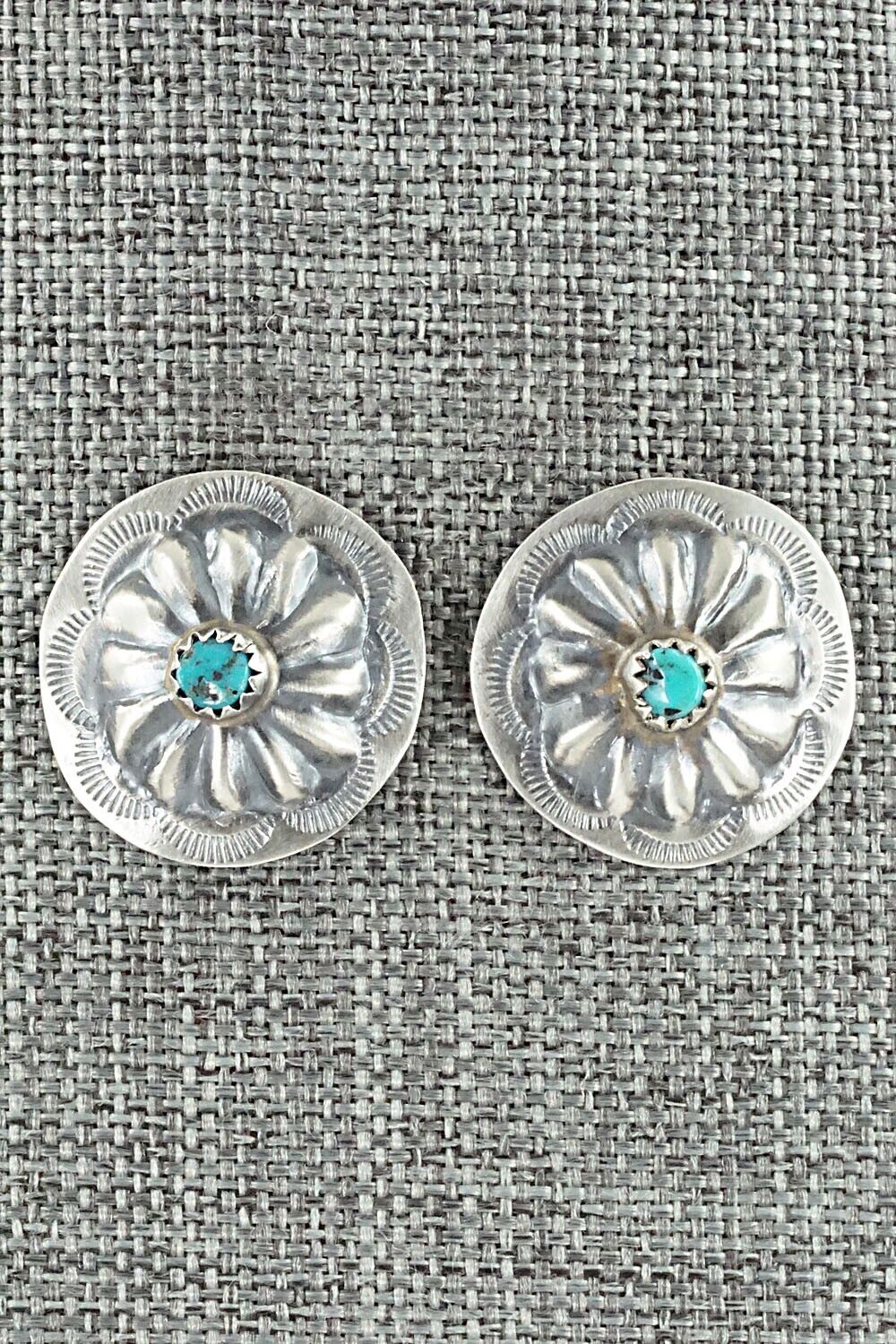 Turquoise & Sterling Silver Earrings - Joan Begay