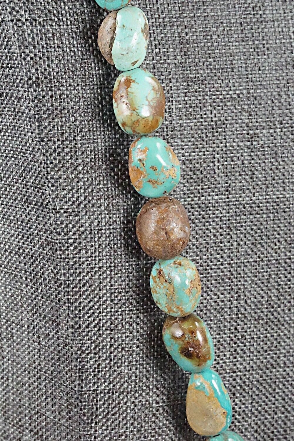 Turquoise and Sterling Silver Necklace - Louise Joe